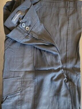 Banana Republic Black Lightweight TENCEL Cargo Wide-Leg Pants